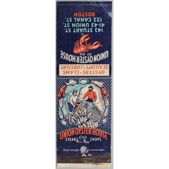 Other - Front Strike Matchbook Cover Union Oyster House Boston MA Historic Restaurant